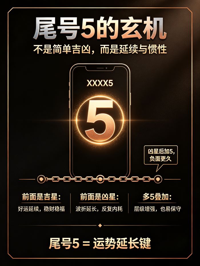 5在号码结尾什么含义